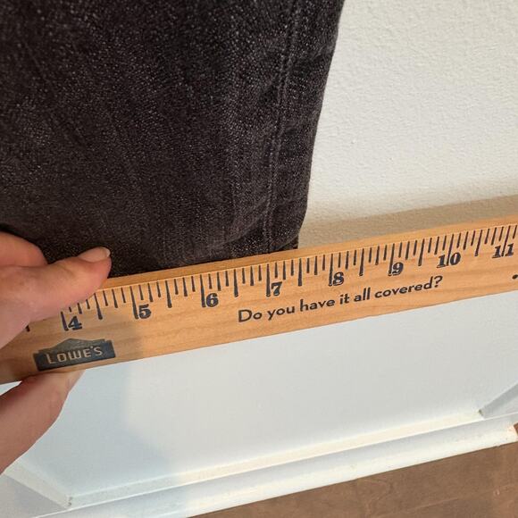 True Religion Jeans Men 30x34 Black Ricky Distressed Flap Pockets Selvedge USA - Picture 14 of 16